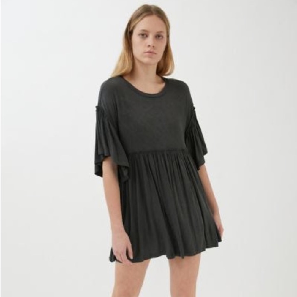 UO Baza Ruffle Mini Frock Dress size small